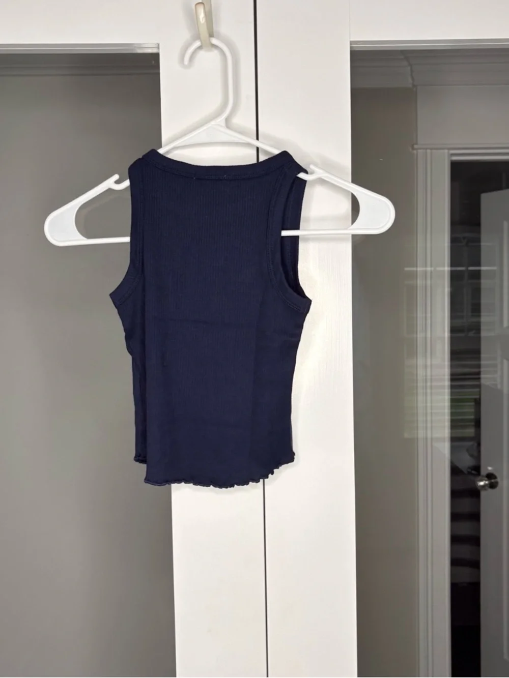 NWT J. Crew Crewcuts Girls' Everyday Tank Top Vintage Rib Navy Blue